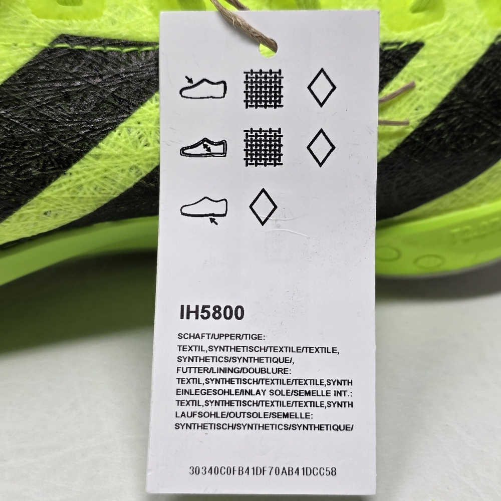 adidas Mens Sz 8.5 ADIZERO PRIME SP 3 STRUNG Track Spikes Lucid Lemon IH5800 NEW - Picture 11 of 12